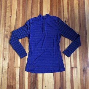 Smartwool 250 merino 1/4 long sleeve zip purple